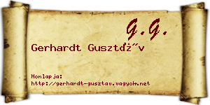 Gerhardt Gusztáv névjegykártya